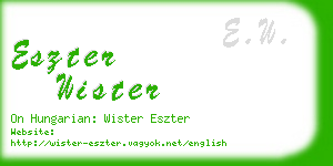 eszter wister business card